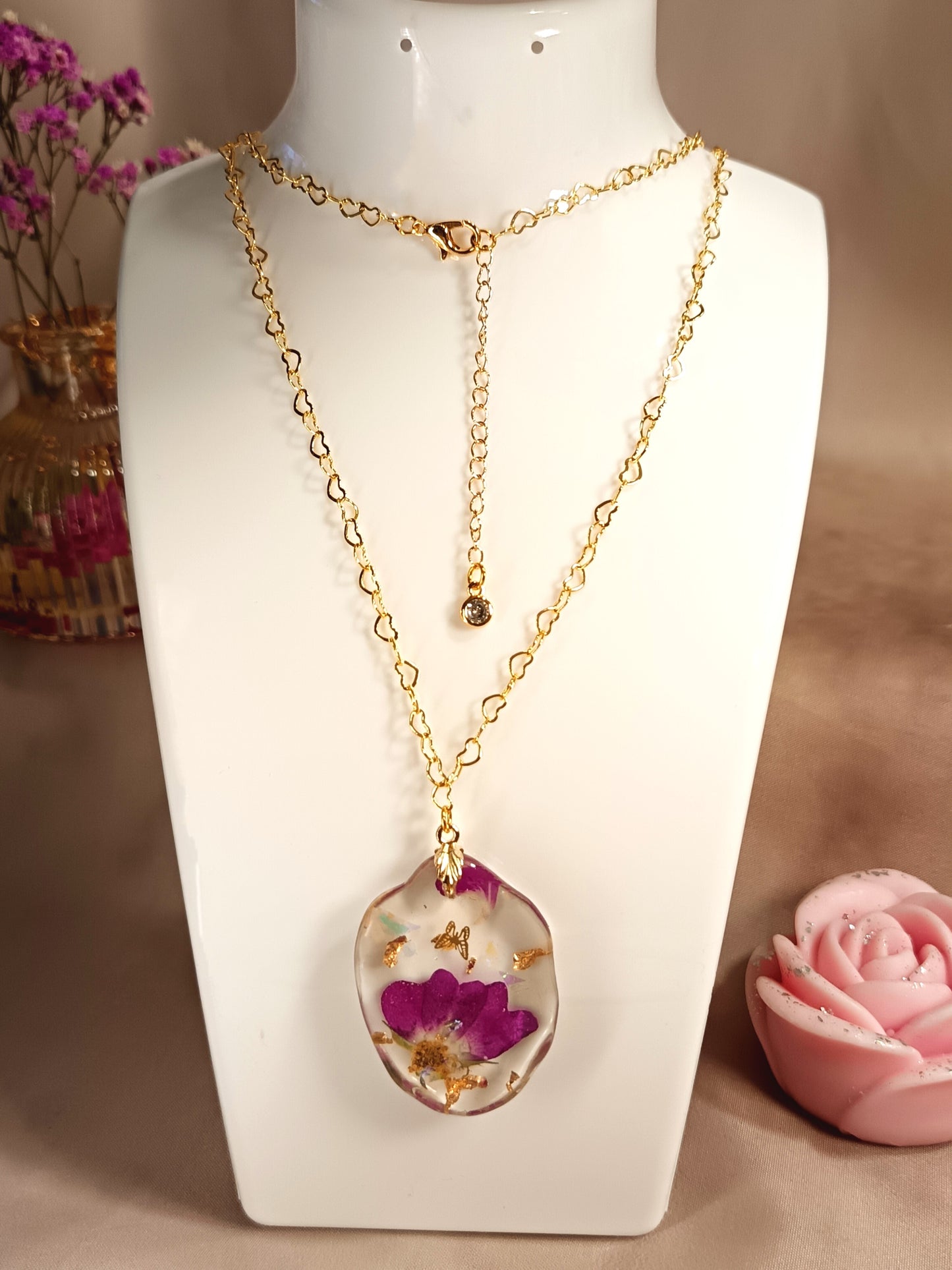 Collana Bacio di Viola gioiello artigianale