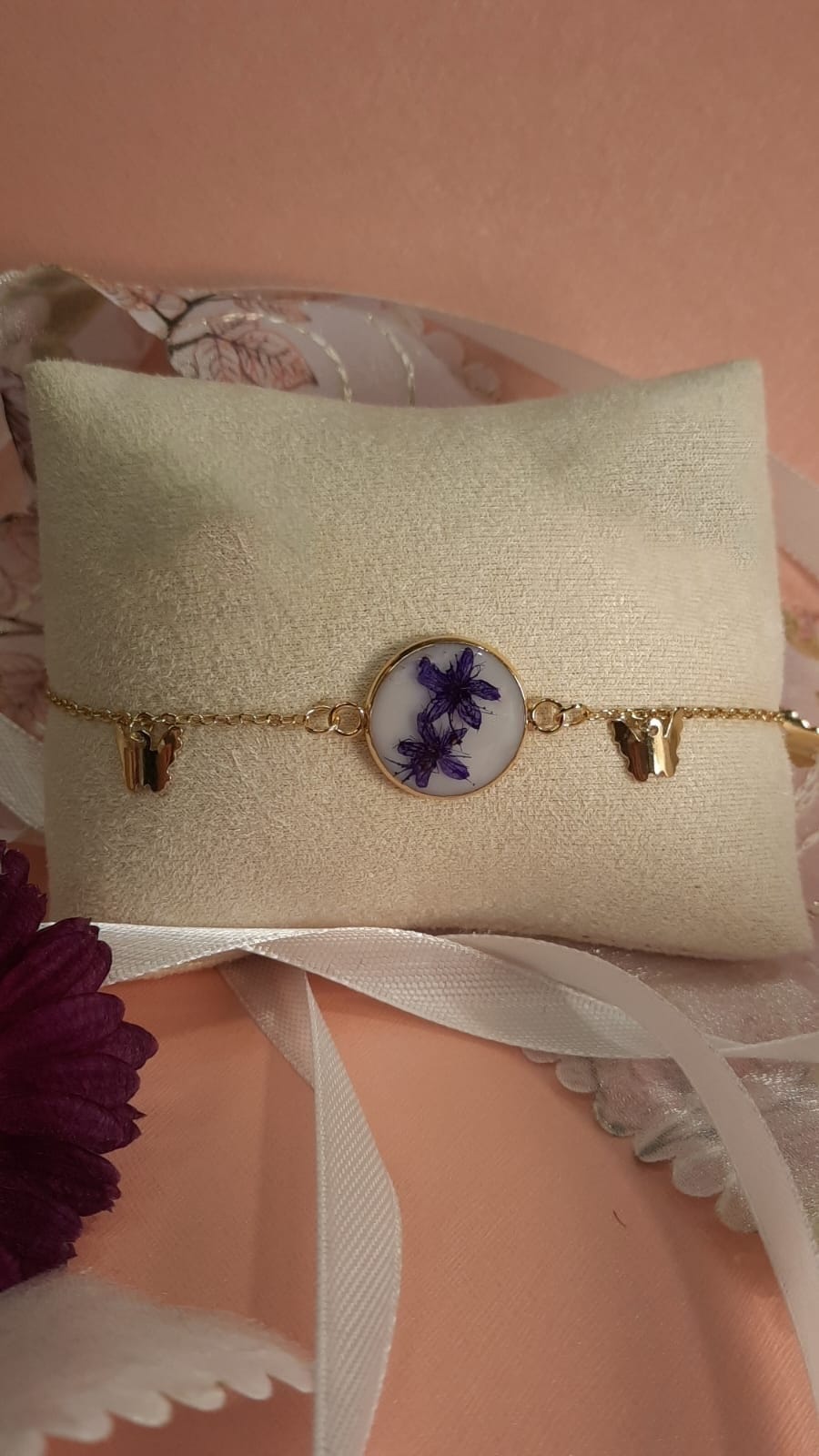 Mini Set Note di Alyssum bracciale catenella viola