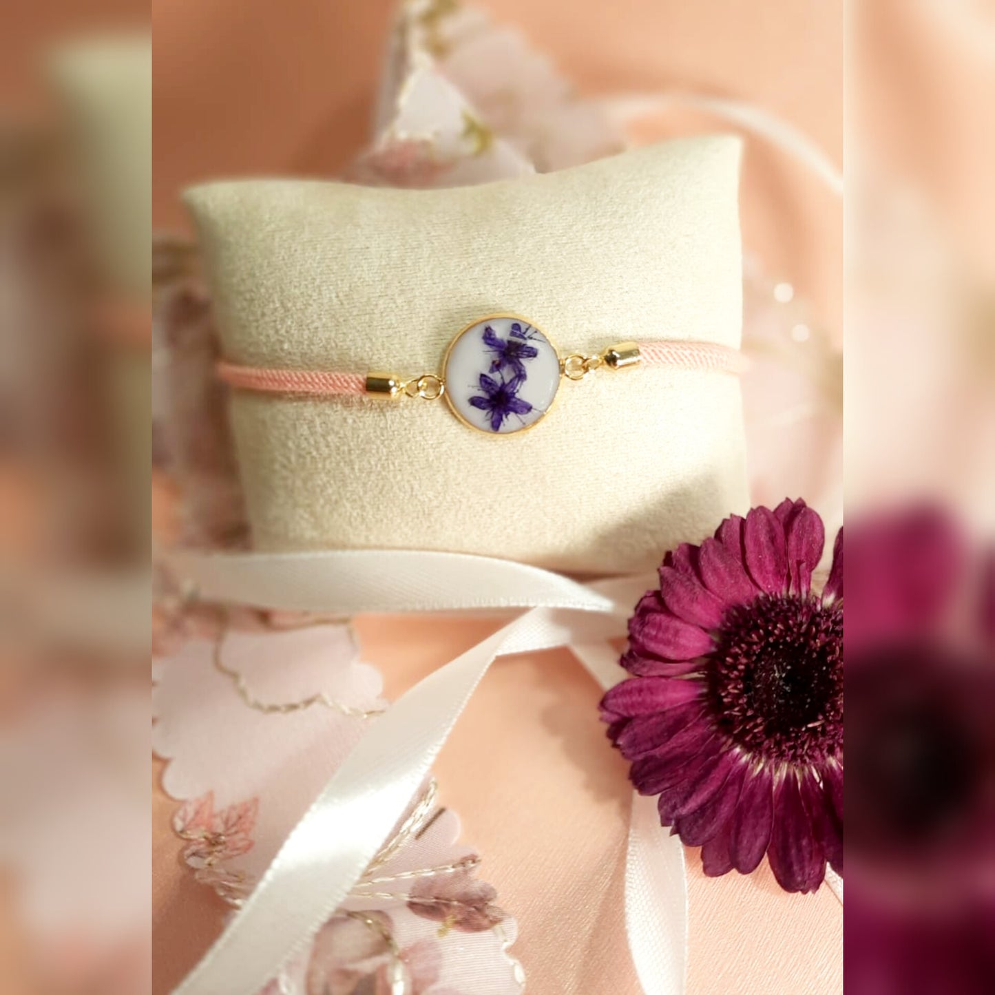 Mini Set Note di Alyssum bracciale cordoncino viola