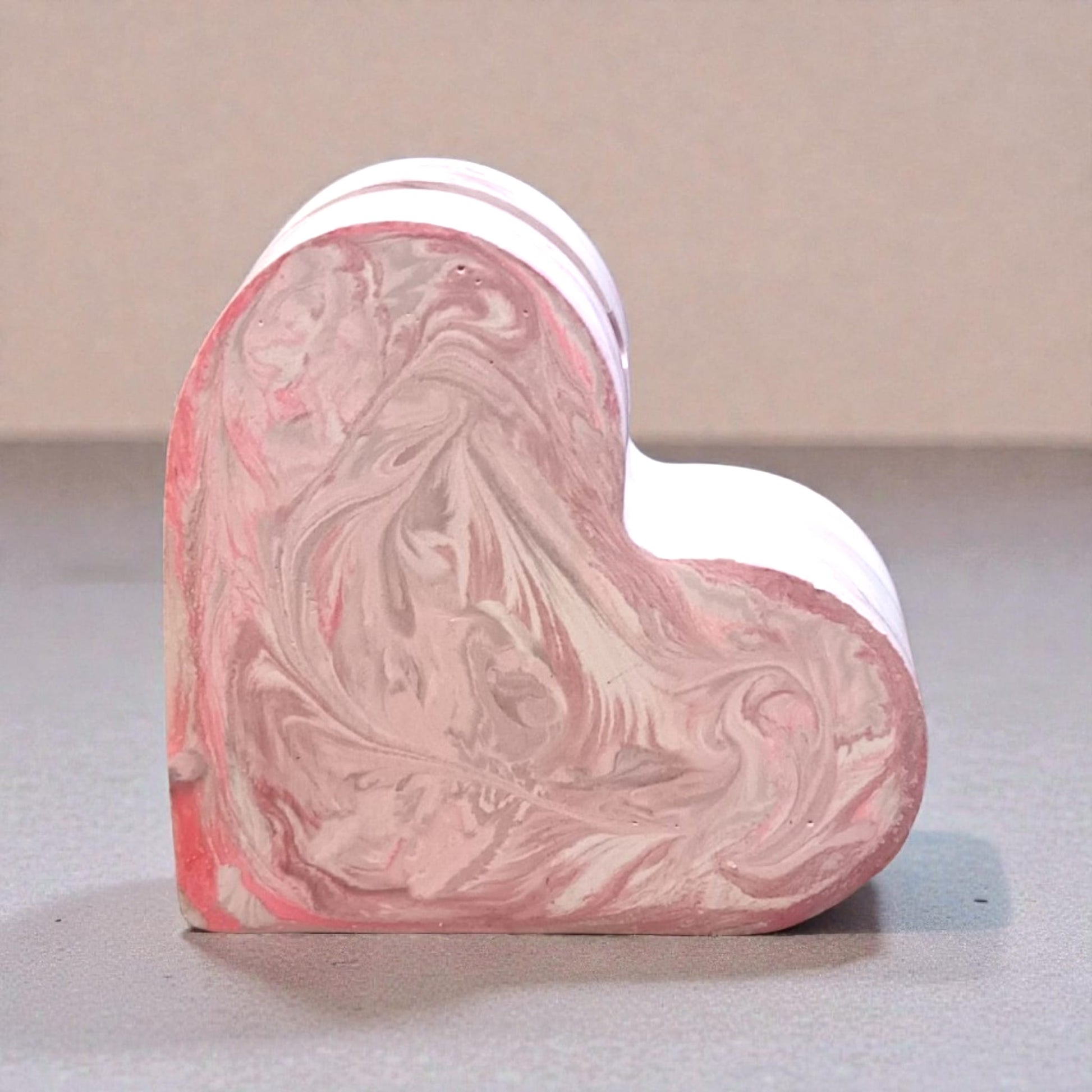 Cuore in gesso porta foto - biglietti  - Retro