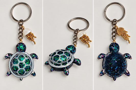 Sea Turtle Keychain - Ocean Reflections