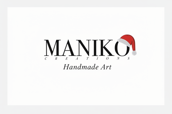 Logo MANIKO CREATIONS natalizio con tagline